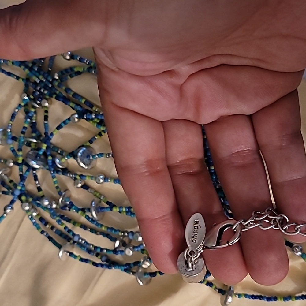 Chico's silver and beads necklace